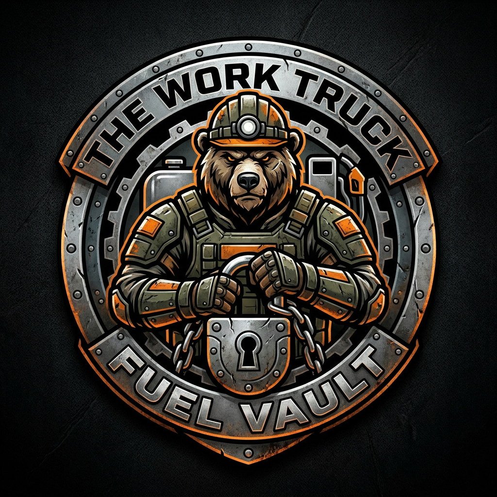 The Work Truck Fuel Vault armored badge logo